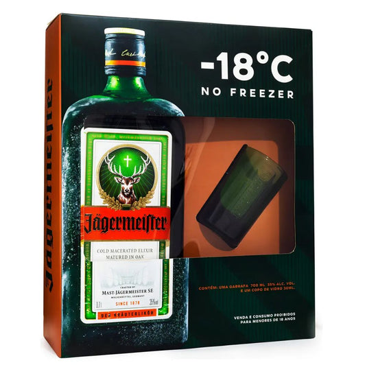 Kit Jagermeister 1Garrafa 700ml + Copo Shot