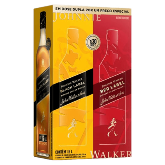 Kit Whisky Johnnie Walker Red Label + Johnnie Walker Black Label 01KIT